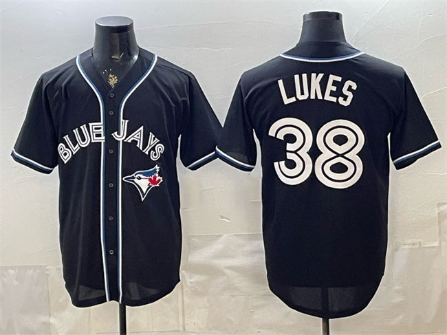 Toronto Blue Jays #38 Nathan Lukes 2026 Fashion Replica Black JEROMEN Out Stitched Jersey