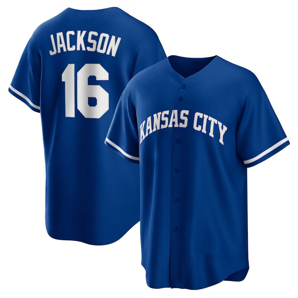 Kansas City Royals #16 Bo Jackson Rush Blue JEROMEN Alternate 2 Replica Jersey
