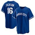 Kansas City Royals #16 Bo Jackson Rush Blue JEROMEN Alternate 2 Replica Jersey