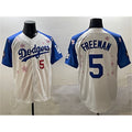 Los Angeles Dodgers #5 Freddie Freeman White Royal JEROMEN 2025 Tokyo Series Limited Stitched Jersey