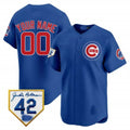 Custom Chicago Cubs 2024 Jackie Robinson Patch Vapor Premier Limited Jersey V2 ¨C Royal JEROMEN