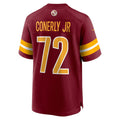W.Commanders #72 Josh Conerly Jr. Burgundy JEROMEN 2025 Draft First Round Pick Game Jersey