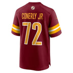W.Commanders #72 Josh Conerly Jr. Burgundy JEROMEN 2025 Draft First Round Pick Game Jersey
