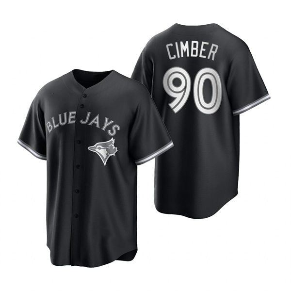 Toronto Blue Jays #90 Adam Cimber Black White JEROMEN Collection Jersey