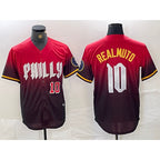 Philadelphia Phillies #10 JT Realmuto Red JEROMEN 2024 City Player Number Cool Base Jerseys