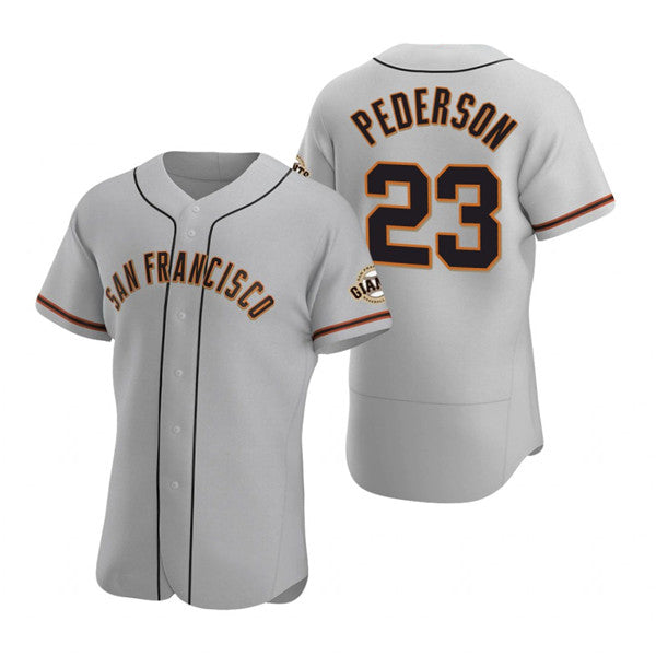 San Francisco Giants #23 Joc Pederson Gray JEROMEN Flex Base Stitched Jersey