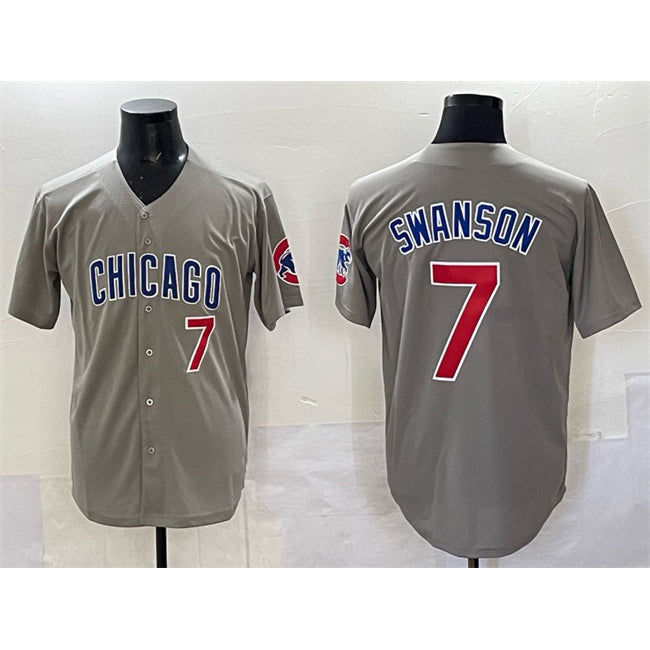 Chicago Cubs #7 Dansby Swanson Gray JEROMEN Limited Stitched Jersey