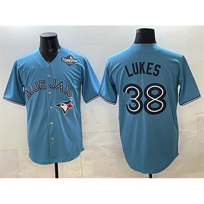 Toronto Blue Jays #38 Nathan Lukes Blue JEROMEN 2025 World Series Cool Base Stitched Jersey