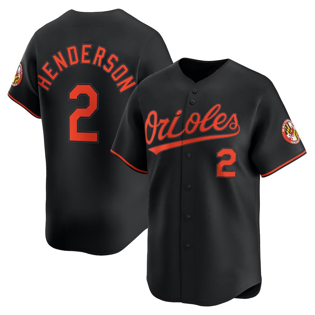 Baltimore Orioles #2 Gunnar Henderson Black JEROMEN Alternate Limited Player Jersey