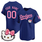Custom Los Angeles Dodgers ACTIVE PLAYER Royal JEROMEN 2025 Hello Kitty Vapor Premier Limited Stitched Jersey