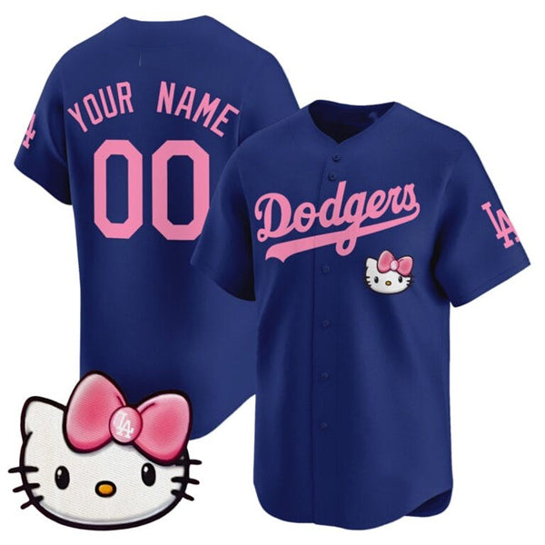 Custom Los Angeles Dodgers ACTIVE PLAYER Royal JEROMEN 2025 Hello Kitty Vapor Premier Limited Stitched Jersey