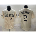 Boston Red Sox #2 Alex Bregman Cream JEROMEN Gothic Vapor Limited Stitched Jersey