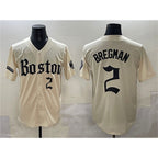 Boston Red Sox #2 Alex Bregman Cream JEROMEN Gothic Vapor Limited Stitched Jersey
