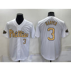 Philadelphia Phillies #3 Bryce Harper Number White JEROMEN 2022 All Star Stitched Cool Base Jersey