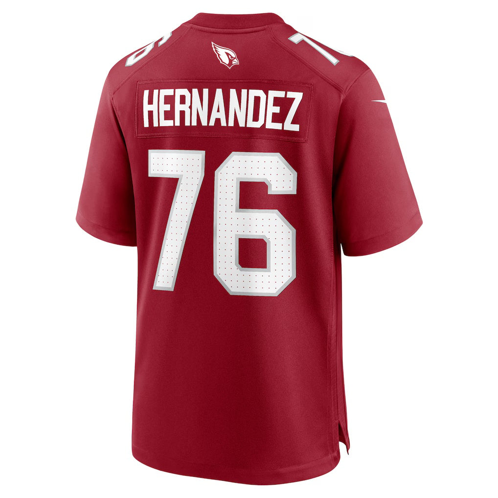 A.Cardinals #76 Will Hernandez Cardinal JEROMEN Team Game Jersey