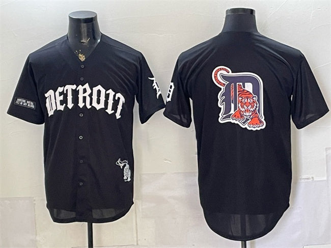 Detroit Tigers Team Big Logo 2026 Black JEROMEN 'Motor Gothic Edition' Vapor Premier Limited Stitched Jersey