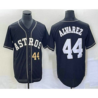 Houston Astros #44 Yordan Alvarez Number Black JEROMEN Cool Base Stitched Jersey