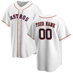 Custom Houston Astros White JEROMEN Home Replica Jersey