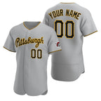 Custom Pittsburgh Pirates Gray JEROMEN Stitched Flex Base 2020 Road Jersey