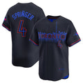 Toronto Blue Jays #4 George Springer Black JEROMEN 2024 City Connect Limited Stitched Jersey
