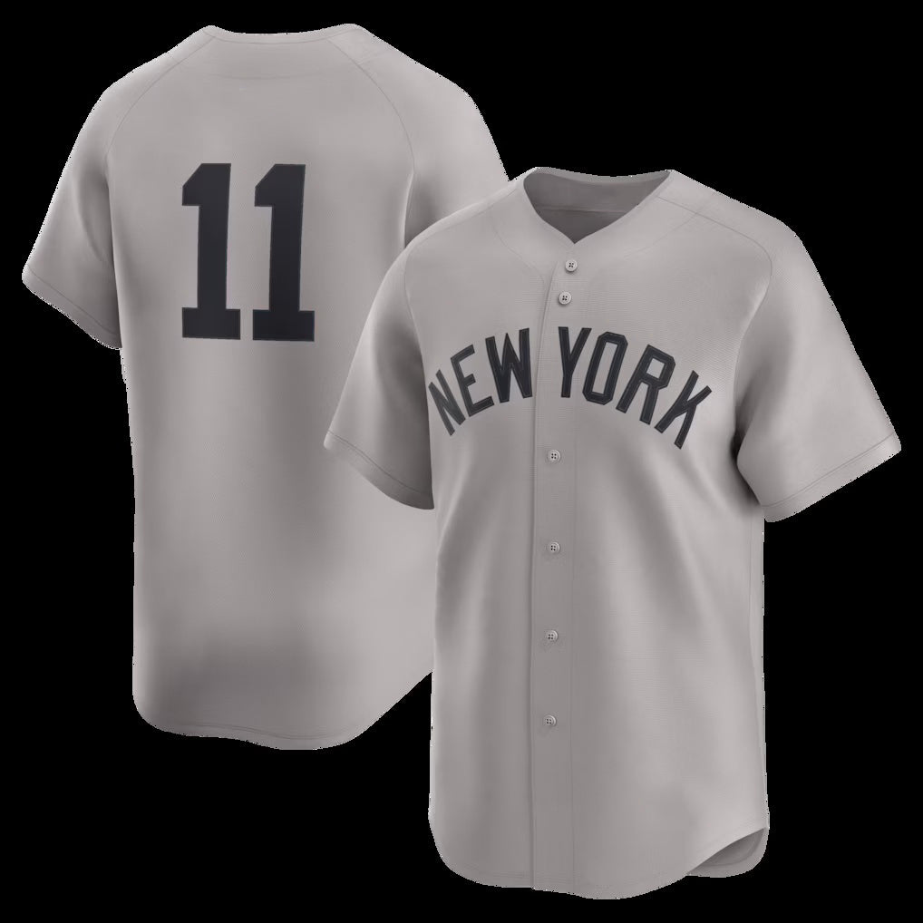 New York Yankees #11 Anthony Volpe Gray JEROMEN Road Limited Player Jersey