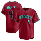 Arizona Diamondbacks #4 Ketel Marte Red JEROMEN Alternate 2 Limited Player Jersey