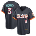 San Diego Padres #3 Jackson Merrill Obsidian JEROMEN 2026 City Connect Stadium Jersey
