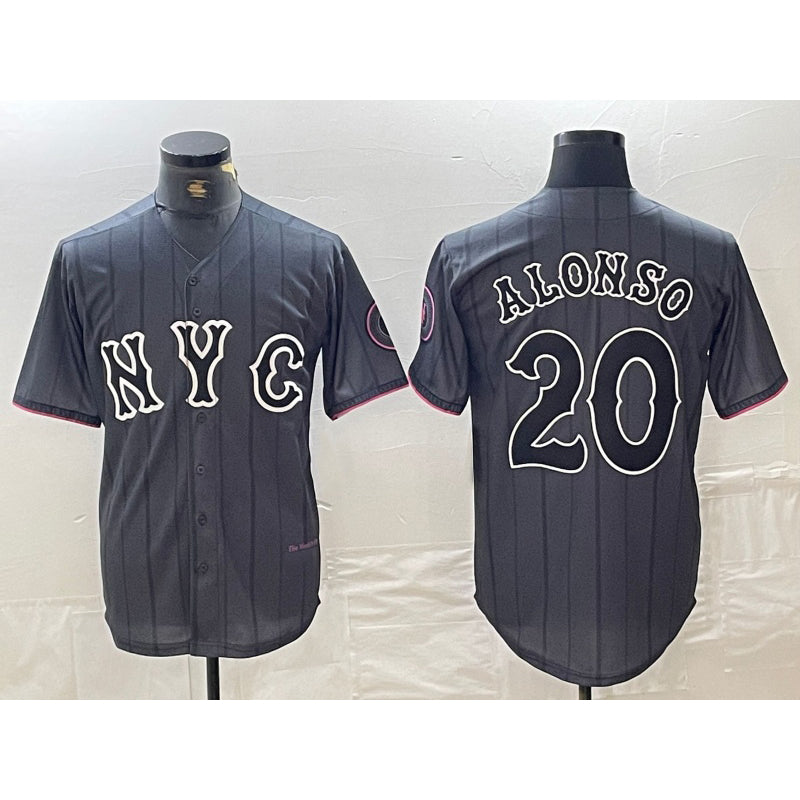 New York Mets #20 Pete Alonso Grey JEROMEN 2024 City Connect Cool Base Stitched Jersey