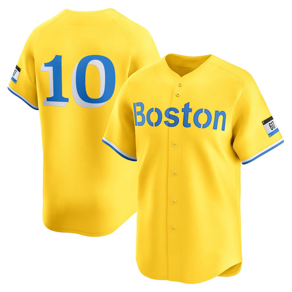 Boston Red Sox #10 Trevor Story Gold JEROMEN City Connect Limited Player Jersey