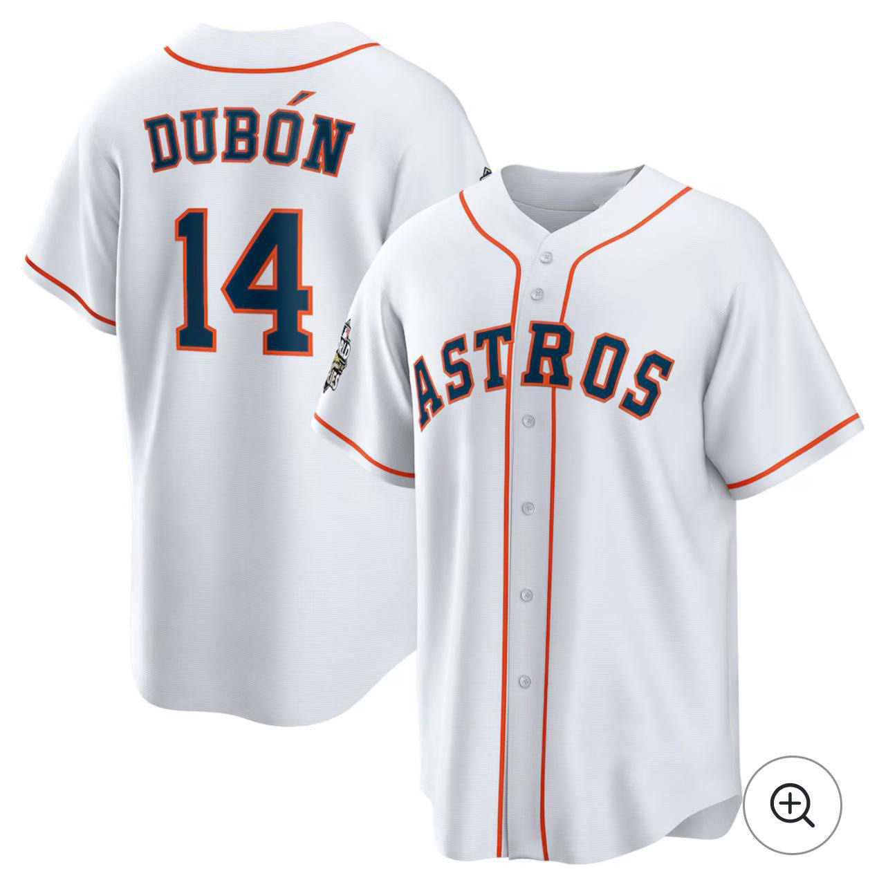 Houston Astros #14 Mauricio Dub¨®n White JEROMEN Home Jersey