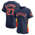 Houston Astros #27 Jose Altuve Navy JEROMEN Alternate 2 Elite Player Jersey