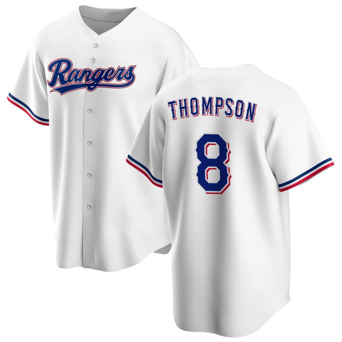 Texas Rangers #8 Bubba Thompson White JEROMEN Cool Base Stitched Jersey