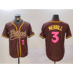 San Diego Padres #3 Jackson Merrill Brown JEROMEN Cool Base Stitched Jersey 2
