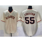San Francisco Giants #55 Tim Lincecum Cream JEROMEN 2024 Home Limited Stitched Jersey