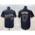 Los Angeles Dodgers #17 Shohei Ohtani Black Gold JEROMEN Limited Stitched Jersey
