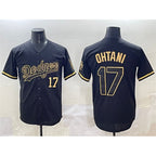 Los Angeles Dodgers #17 Shohei Ohtani Black Gold JEROMEN Limited Stitched Jersey