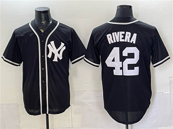 New York Yankees #42 Mariano Rivera 2026 Fashion Replica Black JEROMEN Out Stitched Jersey