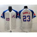 Atlanta Braves #23 Michael Harris II Number White JEROMEN 2023 City Connect Flex Base Stitched Jersey 2