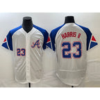 Atlanta Braves #23 Michael Harris II Number White JEROMEN 2023 City Connect Flex Base Stitched Jersey 2