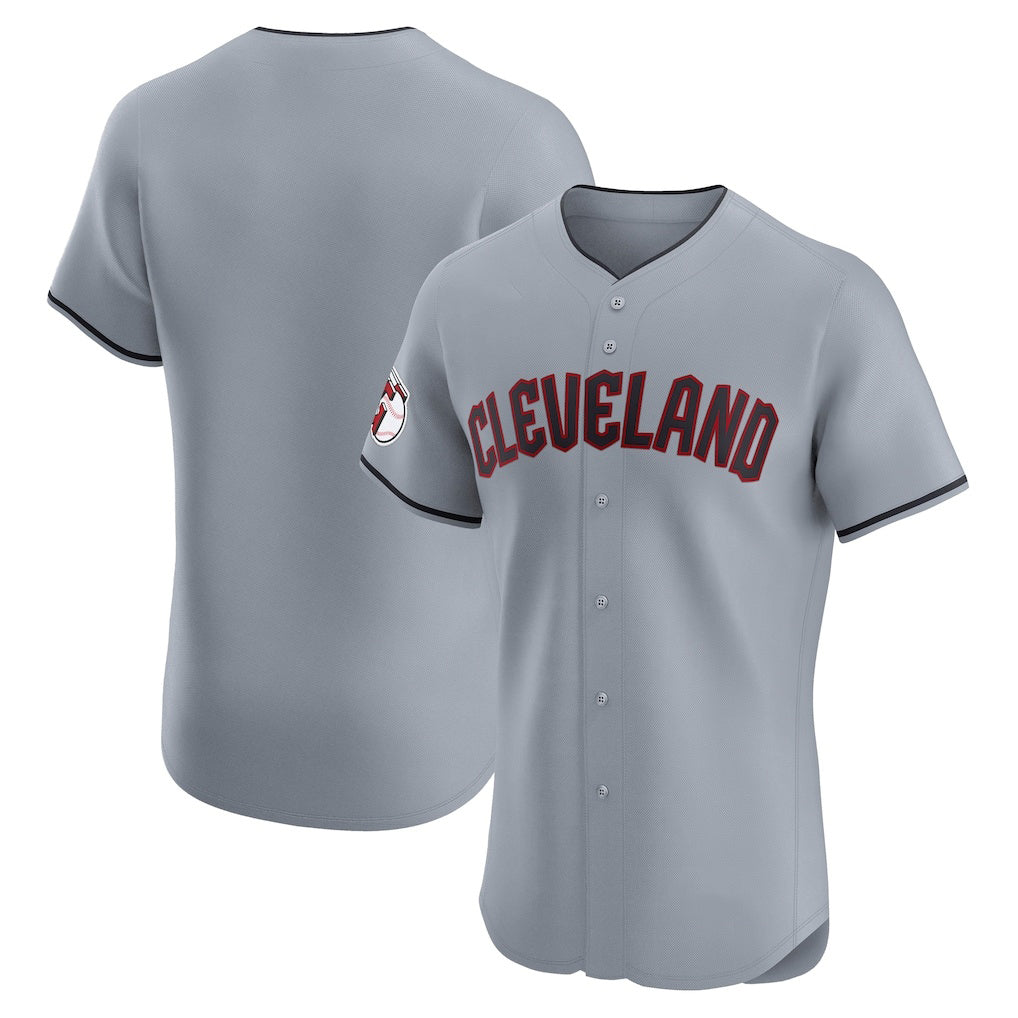 Cleveland Guardians Gray JEROMEN Alternate Vapor Premier Elite Patch Jersey