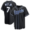 Kansas City Royals #7 Bobby Witt Jr. Black JEROMEN Out Stitched Jersey