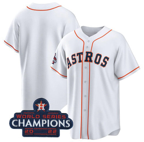 Houston Astros Blank White JEROMEN 2022 World Series Champions Home Stitched Jersey