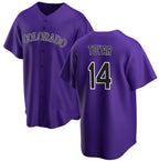 Colorado Rockies #14 Ezequiel Tovar Purple JEROMEN Cool Base Stitched Jersey