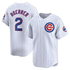 Chicago Cubs #2 Nico Hoerner White JEROMEN Home Limited Player Jersey