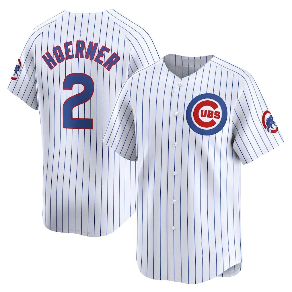Chicago Cubs #2 Nico Hoerner White JEROMEN Home Limited Player Jersey
