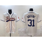 Detroit Tigers #31 Riley Greene White JEROMEN With Patch Cool Base Stitched Jersey