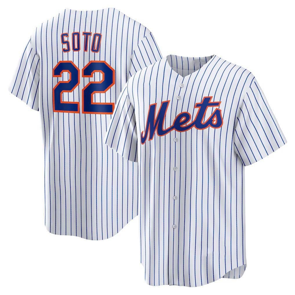 New York Mets #22 Juan Soto White JEROMEN Home Replica Player Jersey