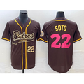 San Diego Padres #22 Juan Soto Number Brown JEROMEN NEW 2023 City Connect Cool Base Stitched Jersey