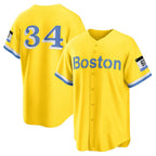 Boston Red Sox #34 David Ortiz Gold JEROMEN Retired Player City Connect Replica Jersey