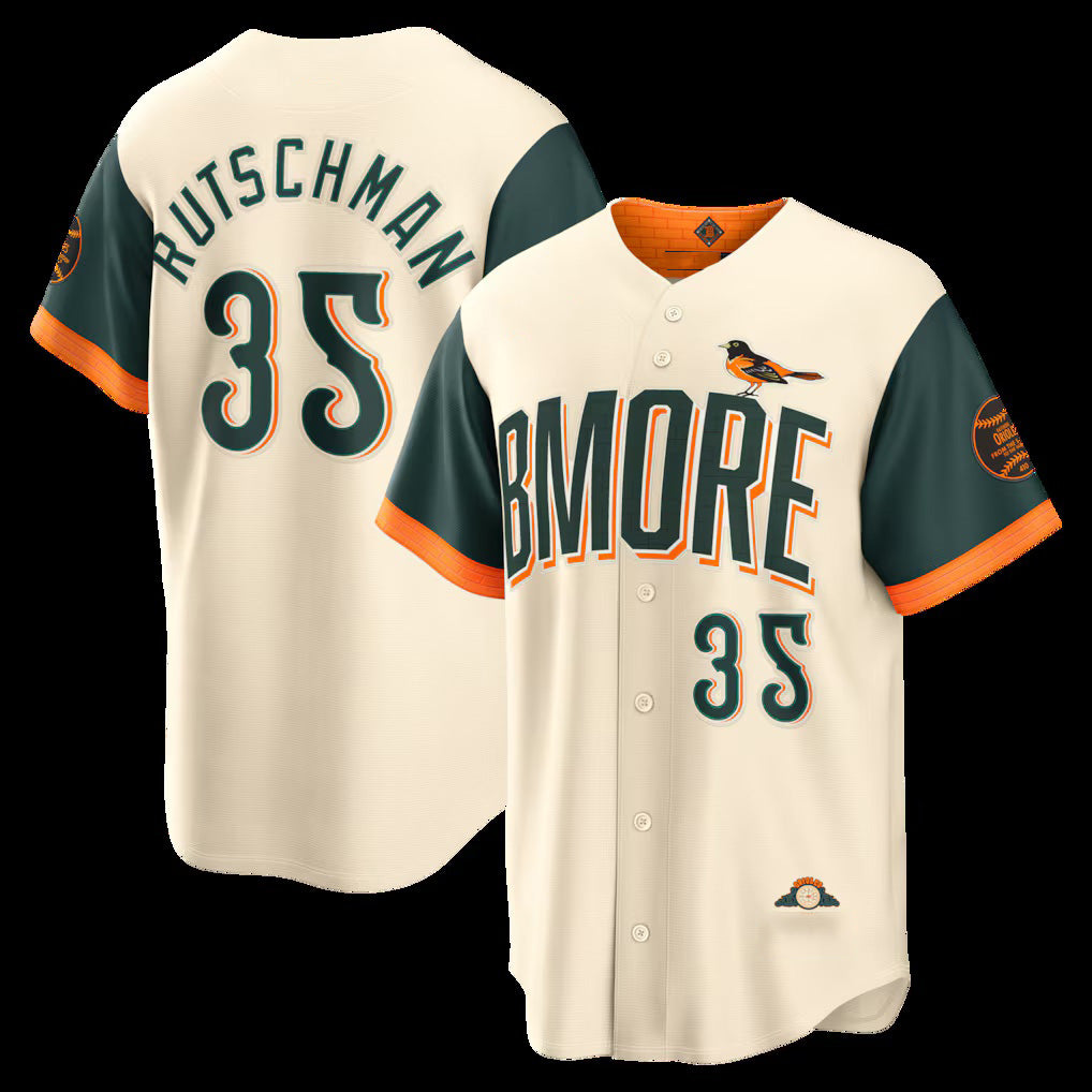 Baltimore Orioles #35 Adley Rutschman Natural JEROMEN 2026 City Connect Stadium Jersey